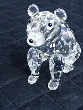 Shannon Lead Crystal Large Cut Glass Bear
